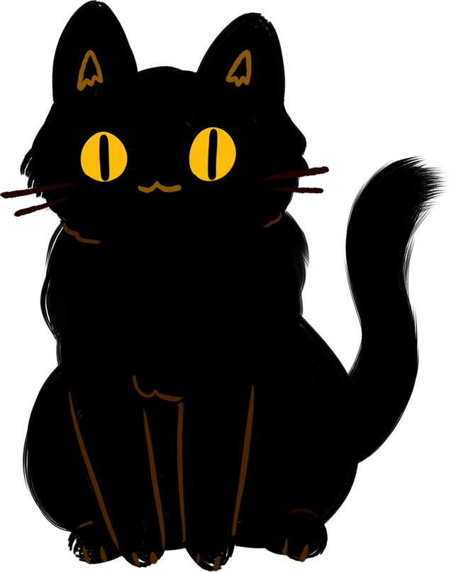 Halloween Black Cat Illustration 